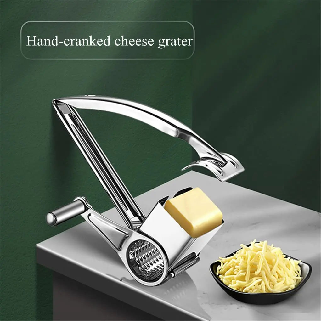 Grattugia Rotante Per Formaggio Multifunzione Con Lame In Acciaio Inox Manuale Affettatrice Per Burro E Zenzero