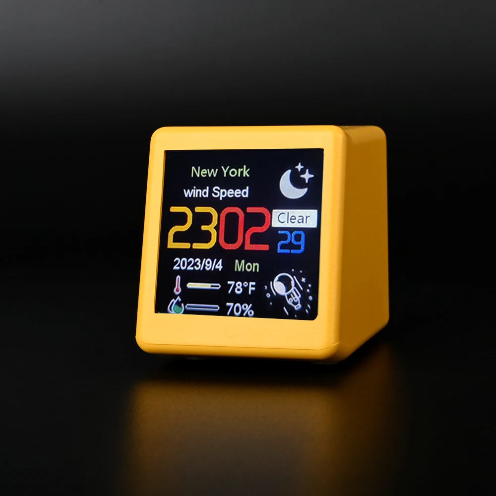 Orologio Meteorologico Intelligente Con Stazione Meteo Animazioni Display WiFi Aggiornamento Automatico