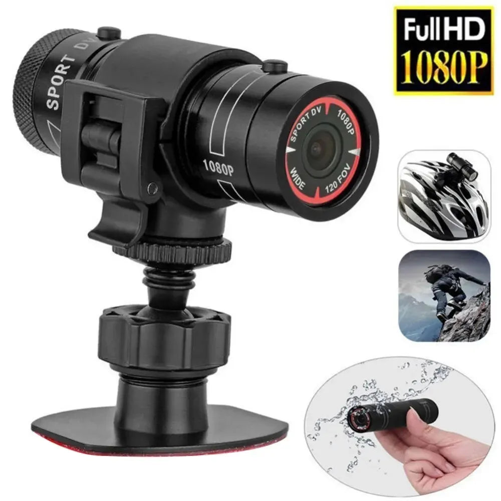 Mini Fotocamera Sportiva DV Action Impermeabile Per Casco Full HD 1080P Video Ideale Per Bicicletta Moto