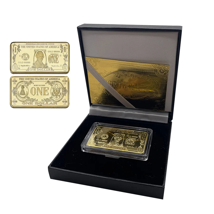 Lingotti Buffalo Placcati Oro Da 100 Dollari Stati Uniti D America Collezionabili Regalo Souvenir