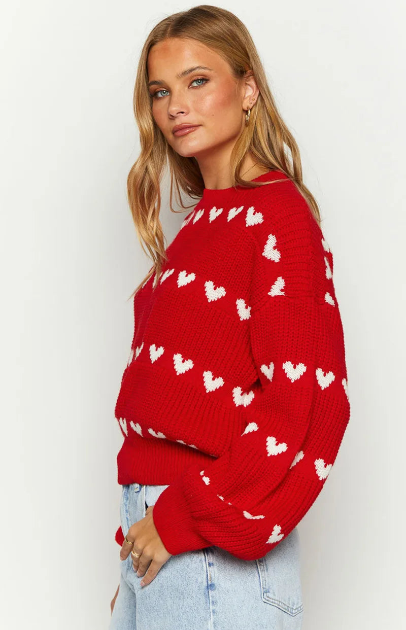Maglioni Lavorati A Maglia Per Donne In Due Colori Jacquard Collo Rotondo Pullover Trend 2026 Nuovi