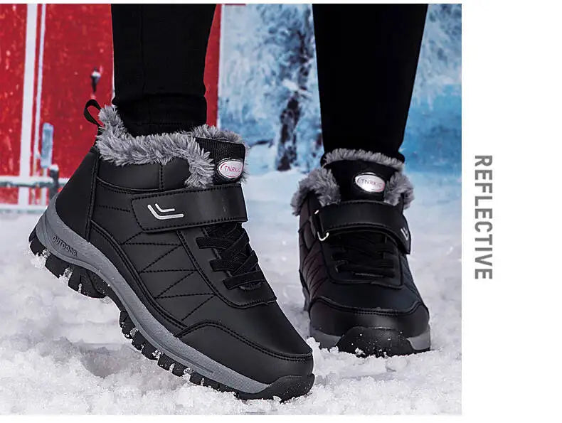 Stivali Invernali Da Uomo In Pelle PU Impermeabili Scarpe Casual Calde Alta Qualità Stivaletti Sneakers