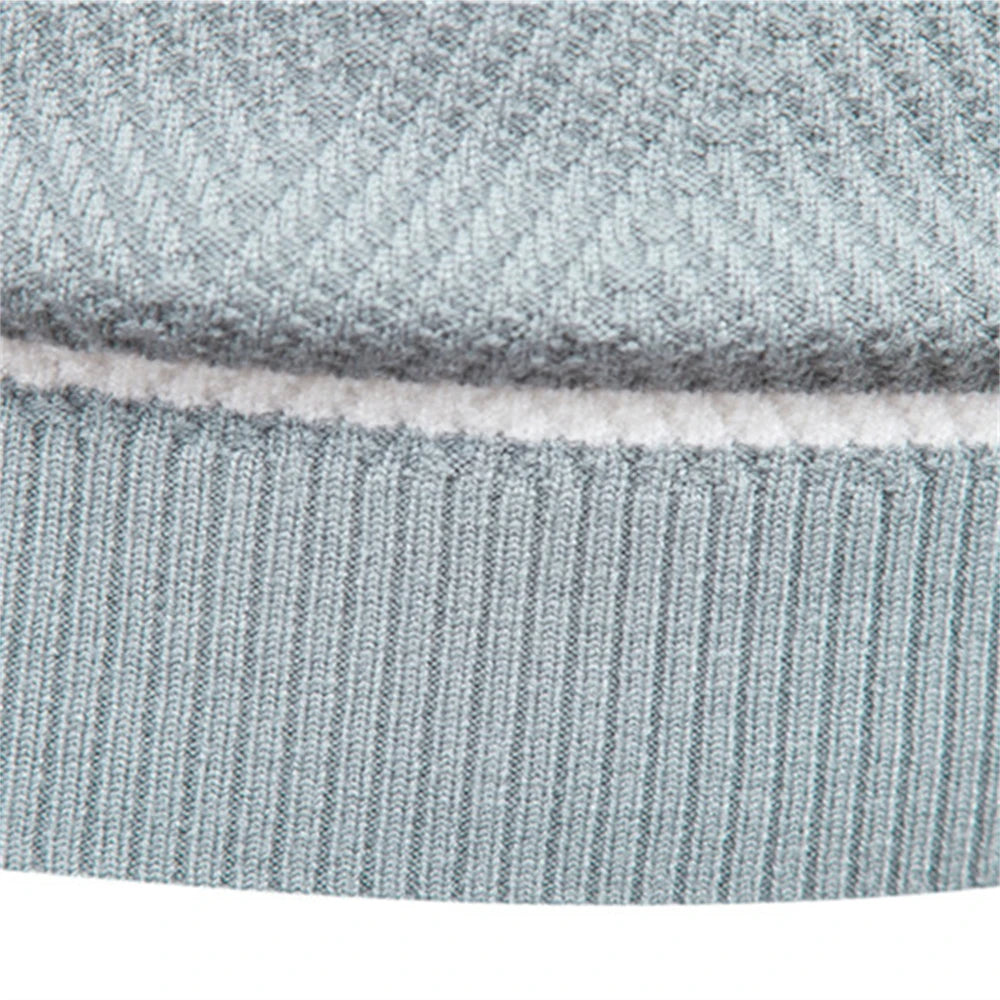 Pullover Maglione Da Uomo O Collo Patchwork Manica Lunga Caldo Sottile Abbigliamento Uomo Moda Casual Autunno