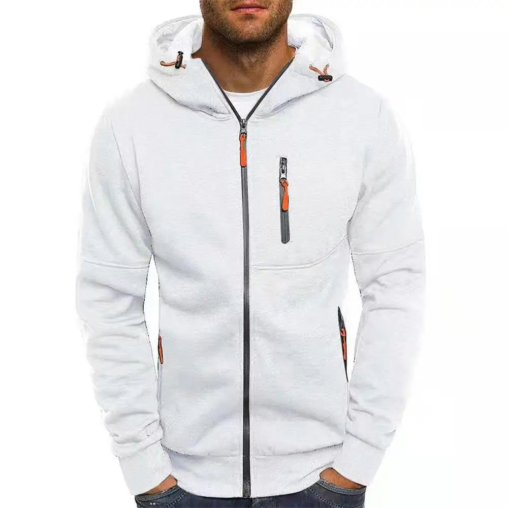Felpa Con Cappuccio Da Uomo A Maniche Lunghe Con Cerniera Slim Fit Giacca Sportiva Casual Abbigliamento Uomo