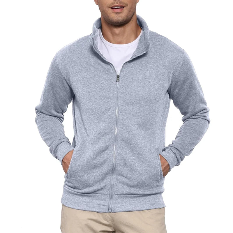 Giacca Da Uomo Leggera Senza Cappuccio Con Zip Per Esterni Streetwear M A 3XL Taglie Disponibili