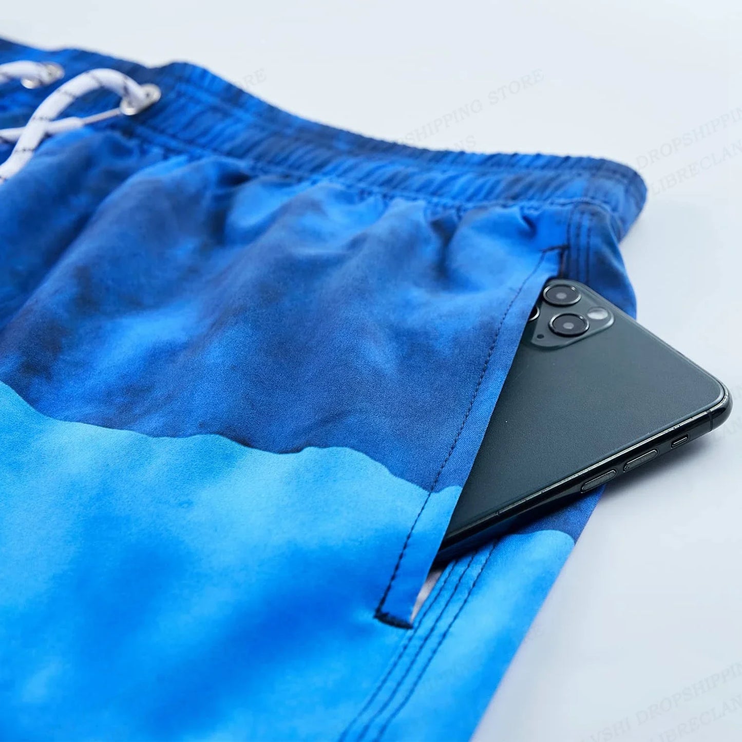 Pantaloncini da Spiaggia con Grafica Sfumata per Uomo Pantaloncini da Surf 3D Colorati e Pantaloni Corti Estivi Vacanza