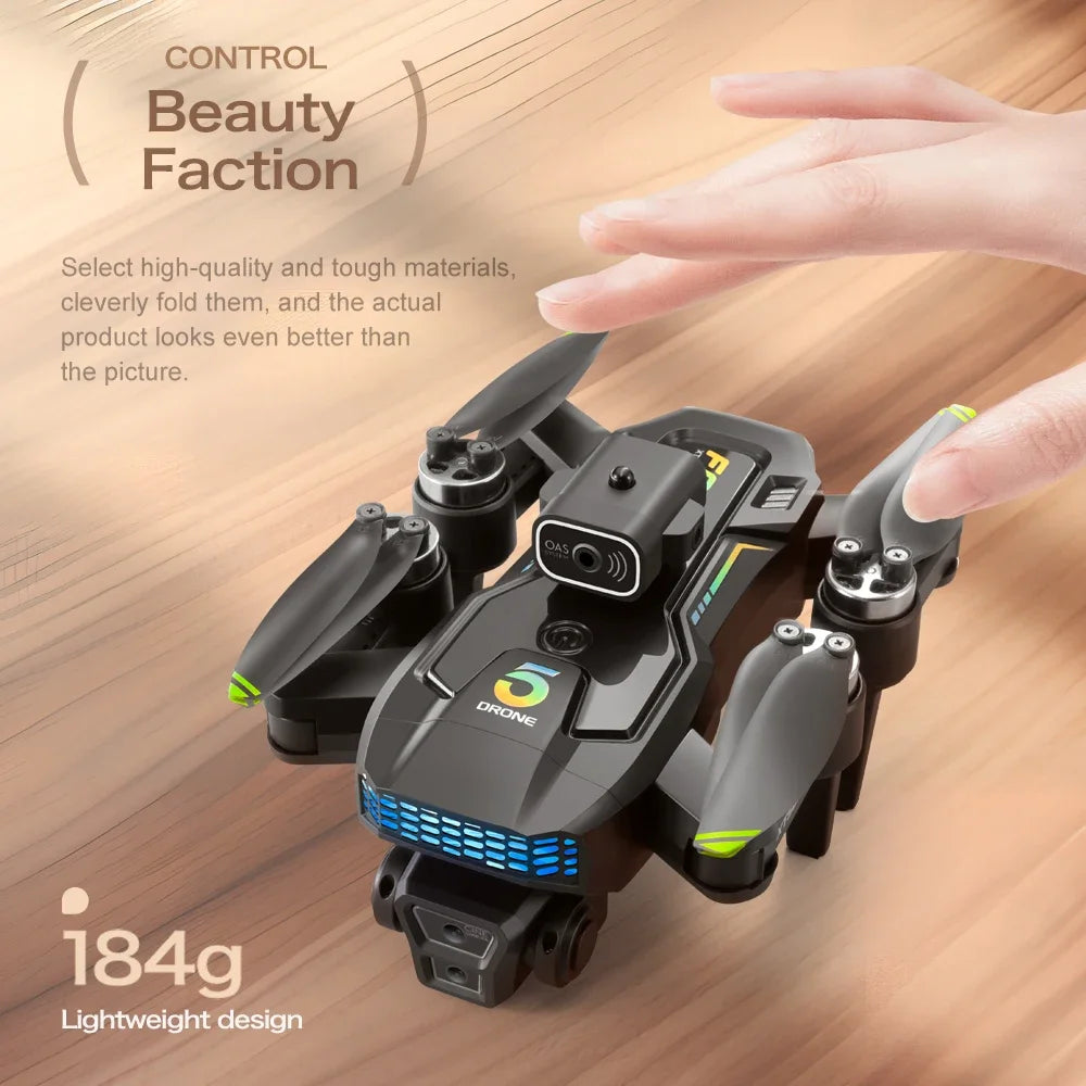 Drone Professionale GPS 8K Con Gimbal Tre Assi Brushless RC Quadricottero Ostacoli Fotocamera HD 4K 5G