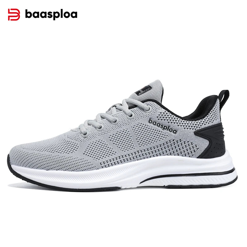Baasploa Scarpe Da Corsa Uomo Leggere In Mesh Traspiranti Con Lacci Per Attività All Aperto