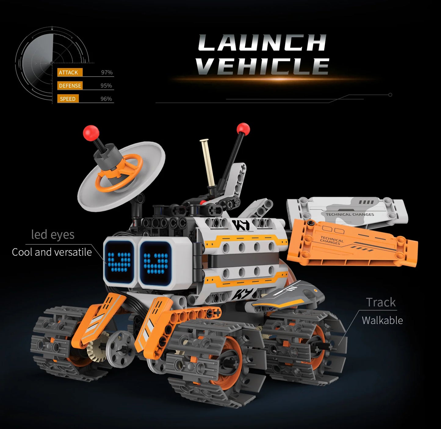 Robot Trasformabile 5 In 1 Con Display Digitale Telecomandato Per Bambini Regalo Ideale