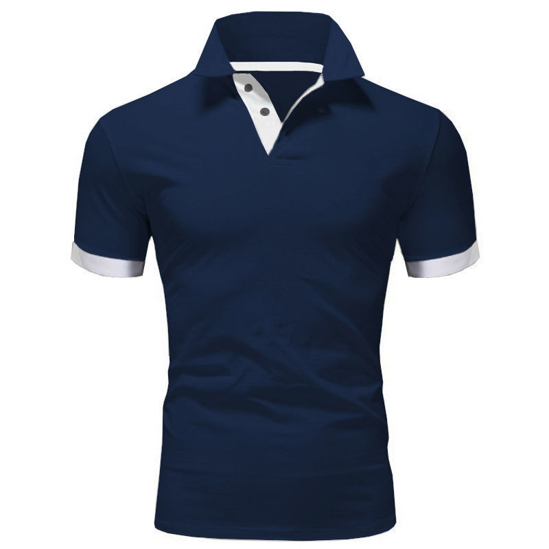 Polo Uomo A Maniche Corte Slim Fit Traspirante Antirughe Ad Asciugatura Rapida Camicia Casual