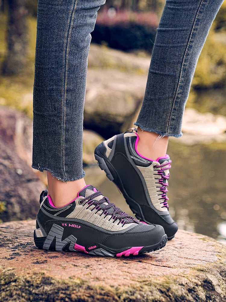 Scarpe Da Trekking Impermeabili Per Uomo In Vera Pelle Stivali Da Montagna Tattici Da Caccia Nei Boschi