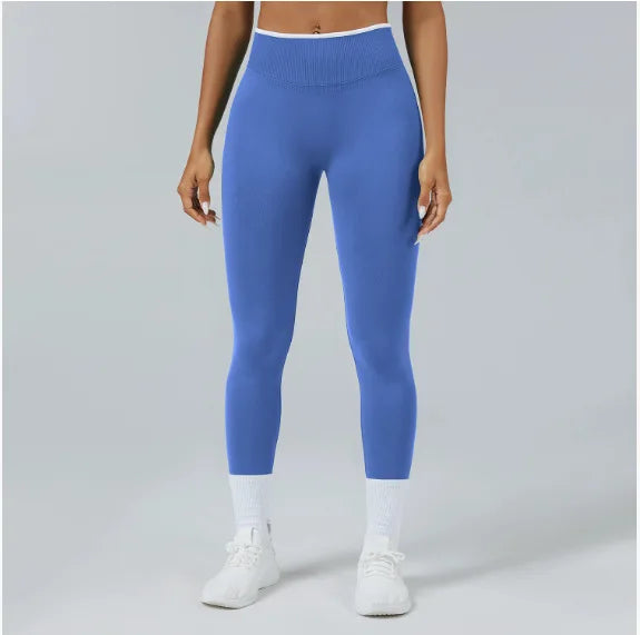Pantaloni Da Donna Palestra Leggings Da Yoga Senza Cuciture Vita Alta Elasticizzati Per Esercizi Atletici