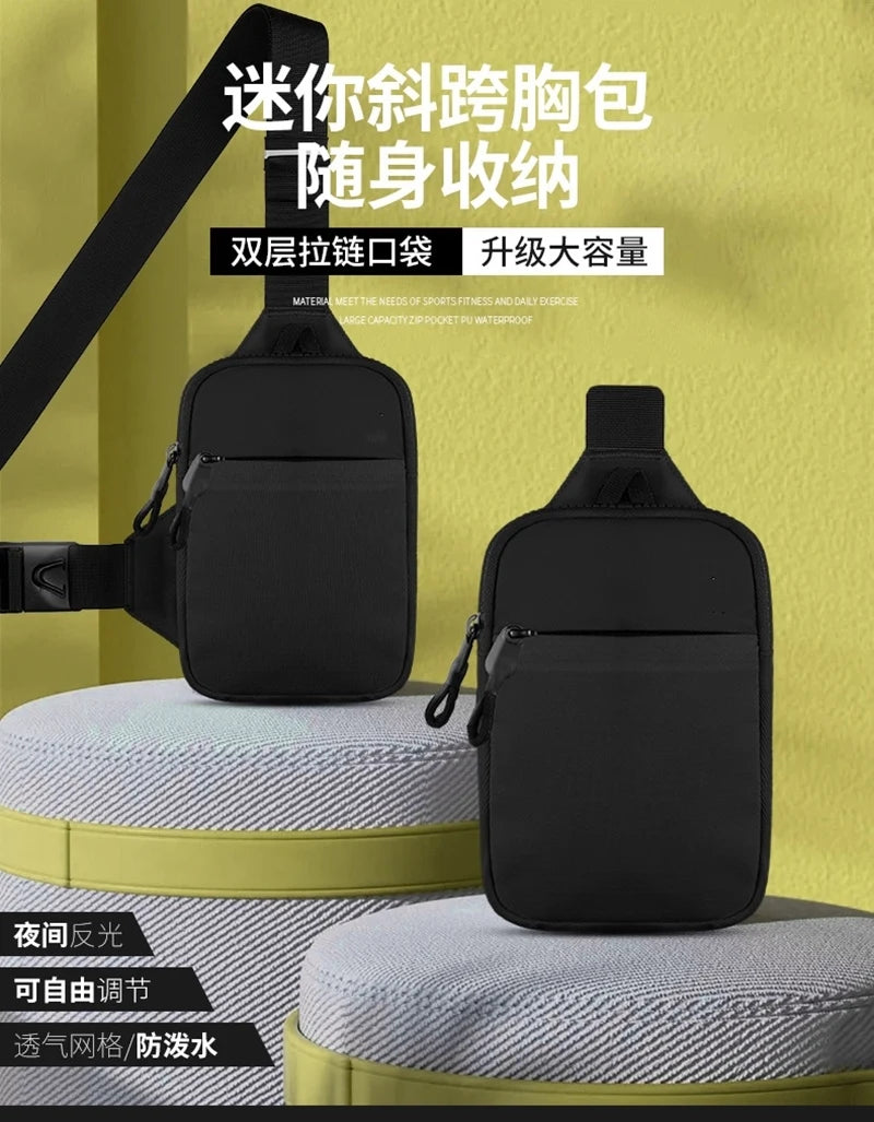 Nuova Borsa Da Petto Unisex Per Tempo Libero Fitness Sport Tracolla Di Grande Capacità