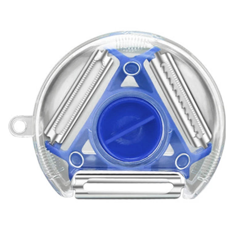 Set Pelapatate 3In1 Strumento Da Cucina Con Affettatrice Julienne Cutter Grattugia In Acciaio Inox