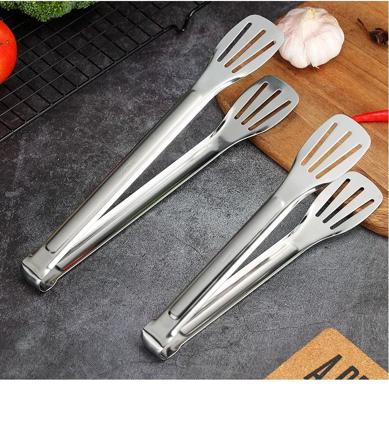 Pinze Per Alimenti In Acciaio Inossidabile 304 Barbecue Antiscivolo Per Cucina Clip Griglia Pesce Bistecca Pane