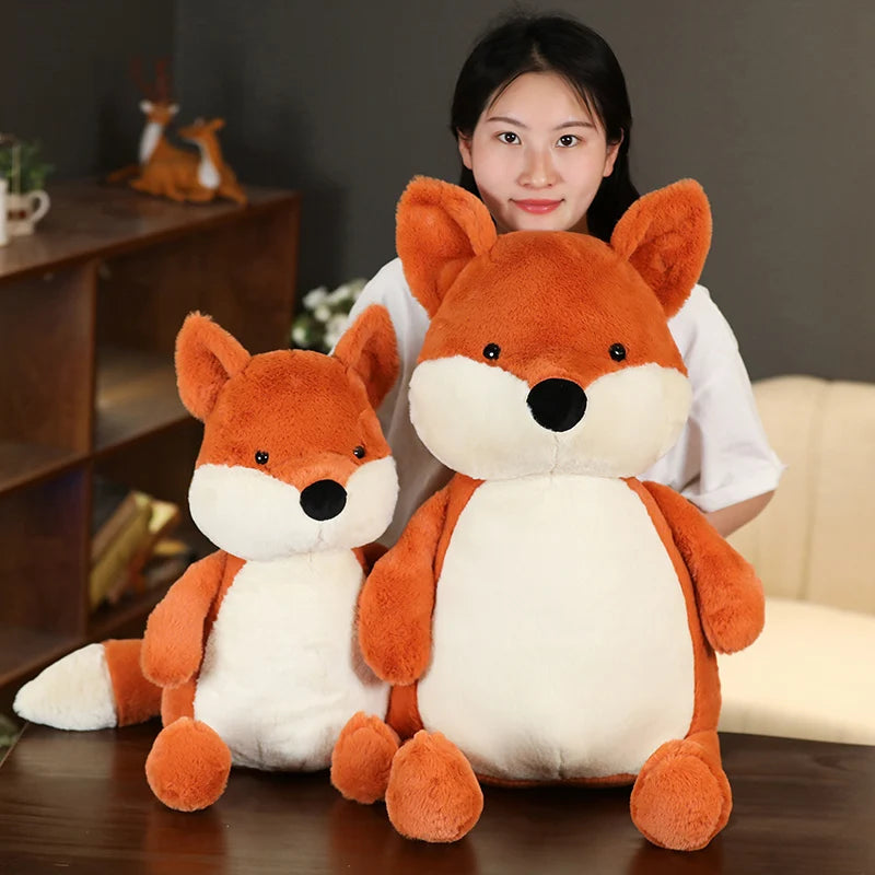 Peluche Volpe Morbido Imbottito Carino Cartone Animato Regalo Per Ragazze Kawaii Divano Decor Cuscino