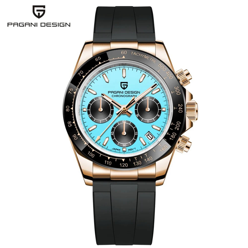 Pagani Design PD 1644 Orologio Da Uomo Con Quadrante Meteoritico E Vetro Zaffiro Quarzo 100M Cronografo