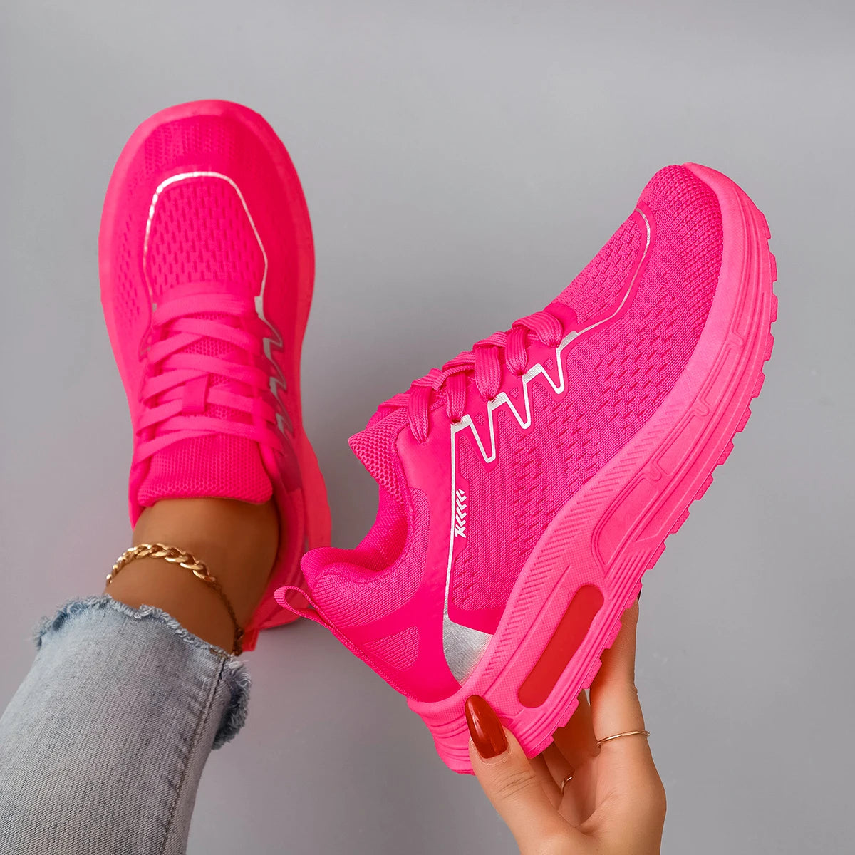 Scarpe Basse Da Donna In Mesh Traspirante Per Estate Scarpe Da Ginnastica Casual Spedizione Gratuita