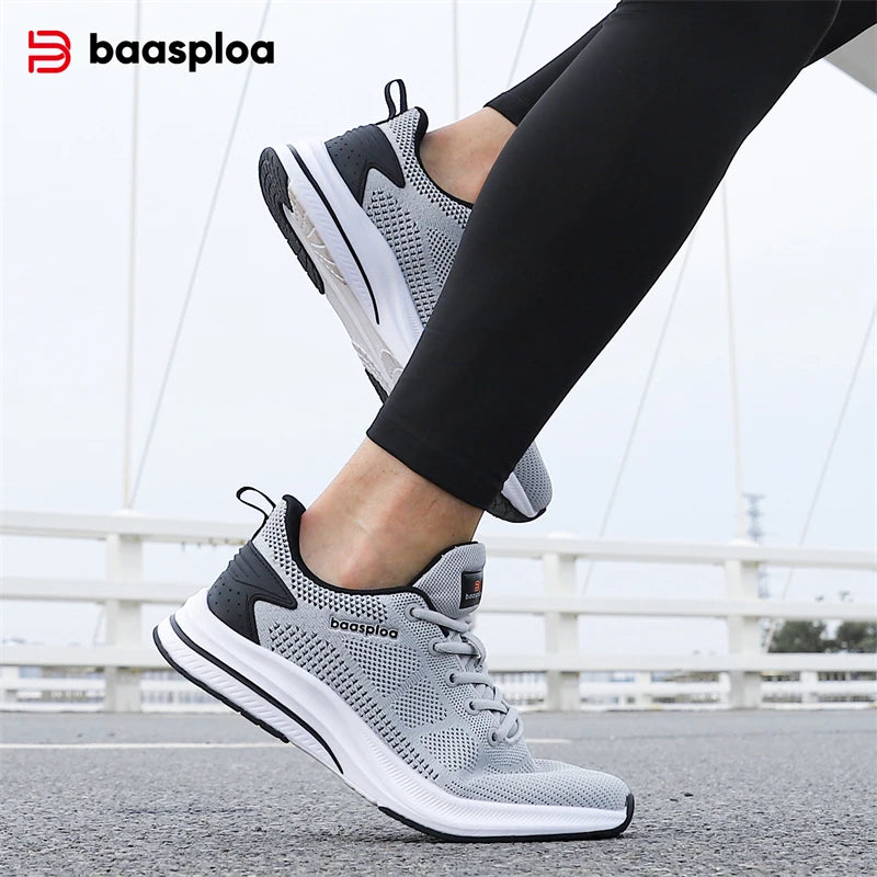 Baasploa Scarpe Da Corsa Uomo Traspiranti Leggere Comfort Massaggio E Aumento Altezza Design Moderno Per Esterni
