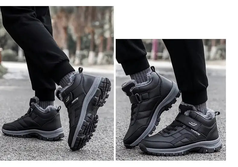Stivali Invernali Da Uomo In Pelle PU Impermeabili Scarpe Casual Calde Alta Qualità Stivaletti Sneakers