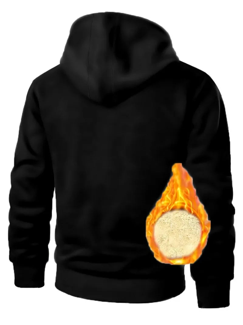 Felpa con Cappuccio da Uomo Animal Game in Pile Sherpa Calore Massimo e Morbida per Inverno