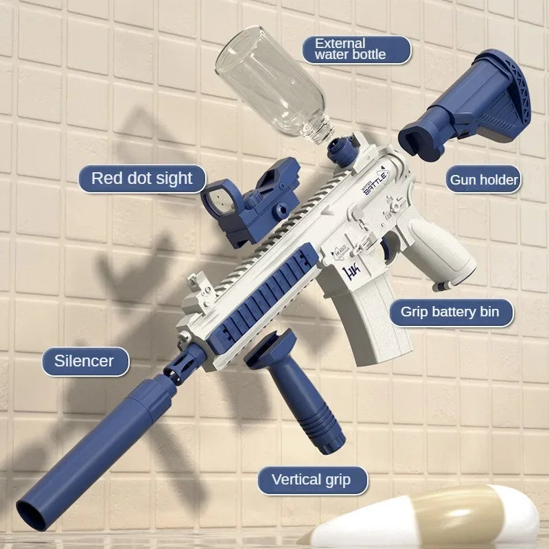 Pistola Ad Acqua Elettrica Automatizzata Per Bambini Portatile Gioco Da Spiaggia Estivo Fantasia