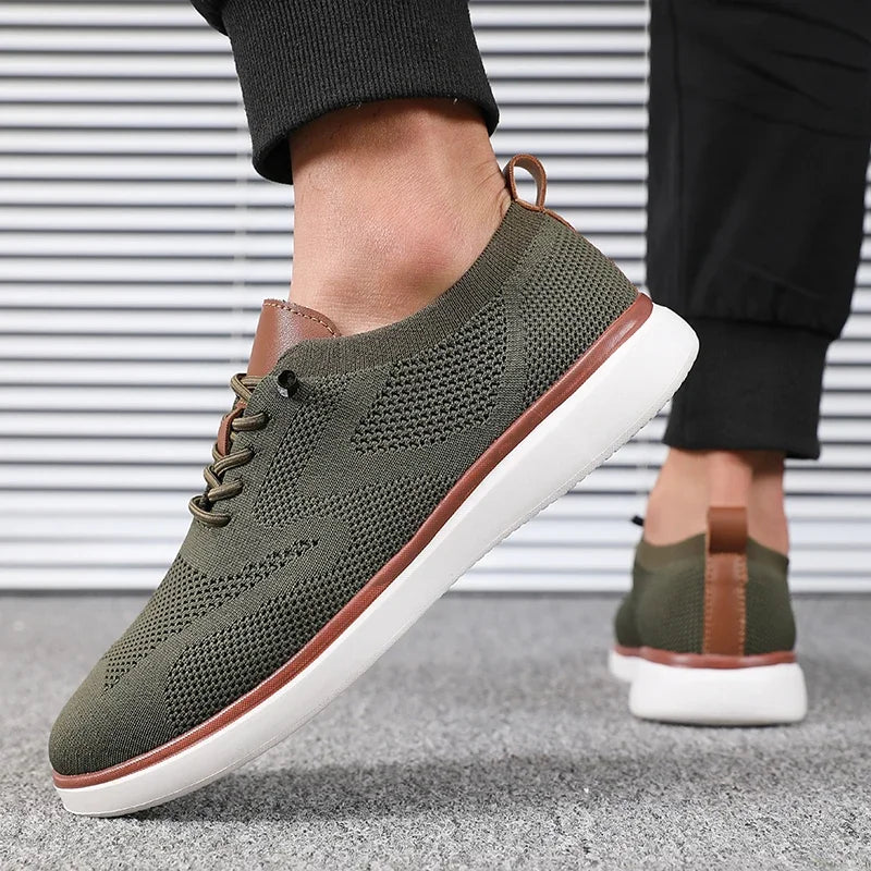 Scarpe Leggere Da Uomo Lavorate A Maglia Comode Per Tutto Il Giorno Con Vestibilità Eccellente Per Trekking Quotidiano