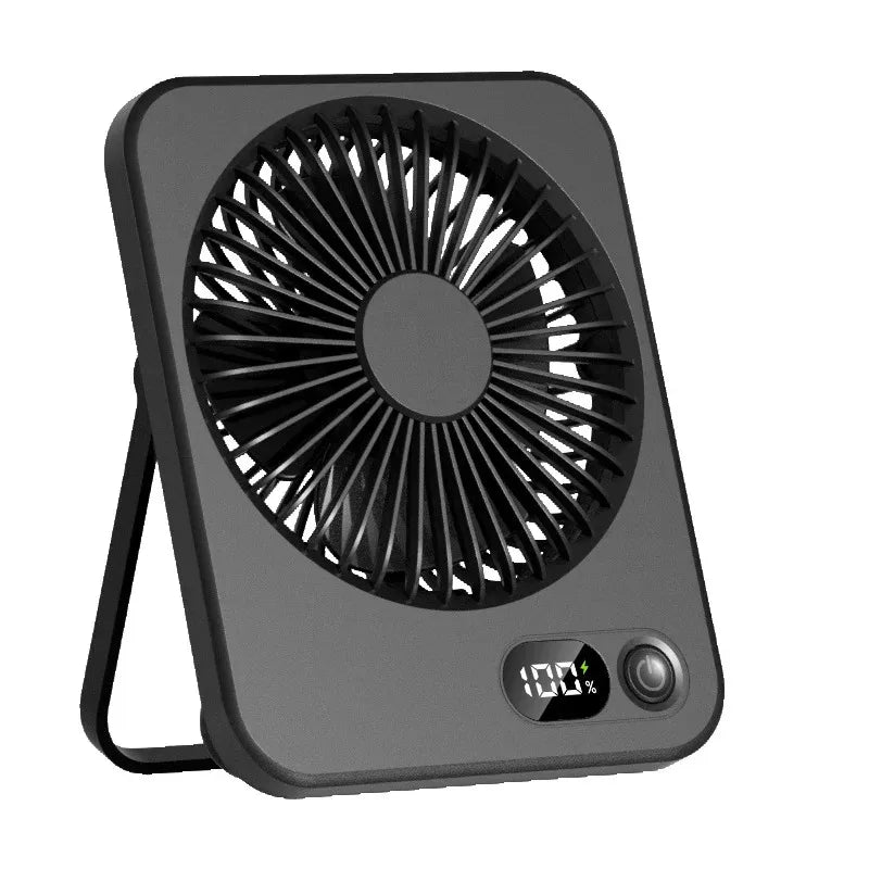 Ventilatore Da Tavolo Portatile Silenzioso Con Display Regolabile Ricaricabile A Cinque Velocità Pieghevole Da Scrivania