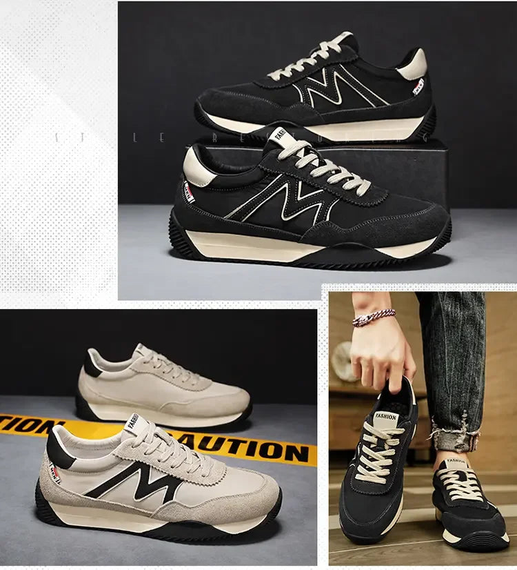 Sneakers Casual Uomo Designer Retro Scarpe Da Corsa In Microfibra Tessuto Pelle Traspirante Con Plateau Interno