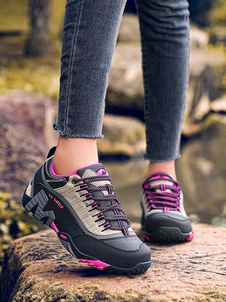 Scarpe Da Trekking Impermeabili Per Uomo In Vera Pelle Stivali Da Montagna Tattici Da Caccia Nei Boschi