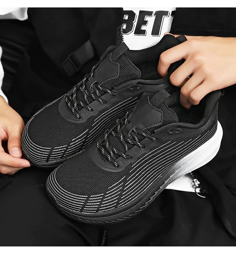 Scarpe Da Uomo Sportive In Mesh Traspiranti Scarpe Casual Moda Taglie Grandi Autunno Inverno Con Suola Piatta In Gomma