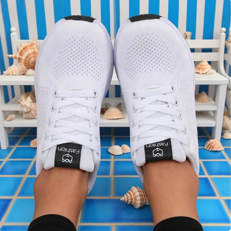 Scarpe Da Ginnastica Da Donna Leggere Da Corsa In Mesh Traspiranti Colorate Tacchi Bassi 1-3 Cm