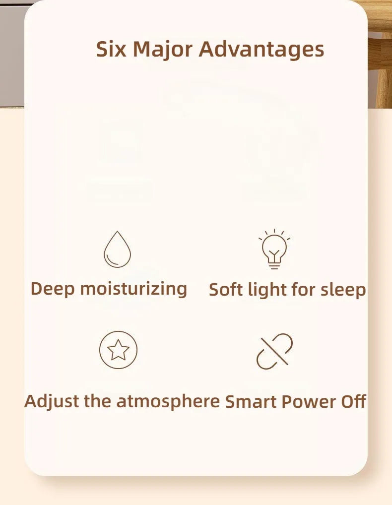 Umidificatore Diffusore Di Oli Essenziali Con Venature Del Legno Spruzzatore Automatico LED Per Profumo Camera Da Letto