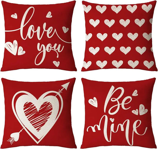 Federa Per Cuscino San Valentino Rosso Cuore Abbraccio Amore Per Divano Per Casa