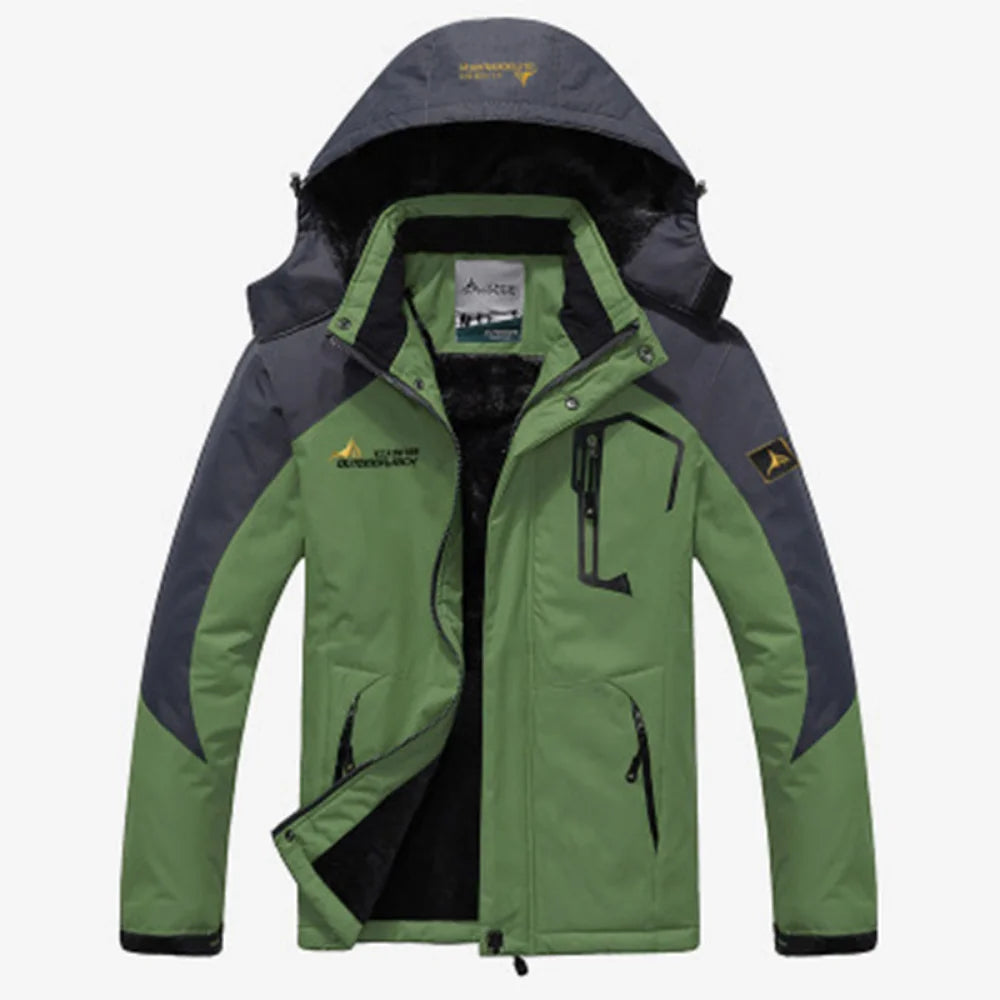 Parka Invernale Da Uomo Antivento Frangivento Plus Con Pelliccia Calda E Spessa Giacche A Vento Militari Senza Cappuccio