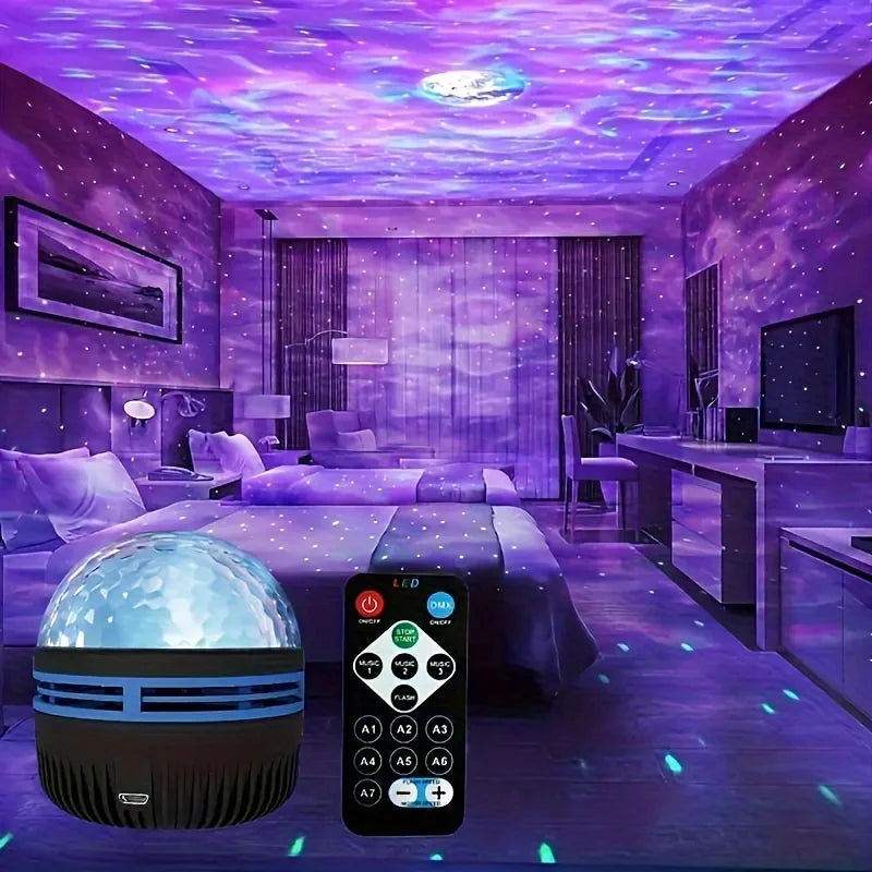 Proiettore Cielo Stellato Aurora Boreale Led Con Telecomando 7 Modalità Luce Notturna Per Decorazioni Matrimonio Campeggio