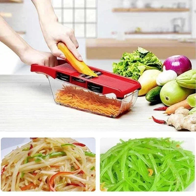 Affettatrice Multifunzione 9 In 1 Per Verdure Frutta Patate Grattugia Con Cestino Trituratore Per Cucina