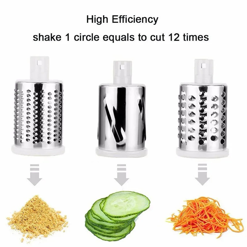 Affettatrice E Grattugia 2 In 1 KT209 Tamburo Inox Per Frutta E Verdura Taglio Rapido E Uniforme Per Cuochi Domestici