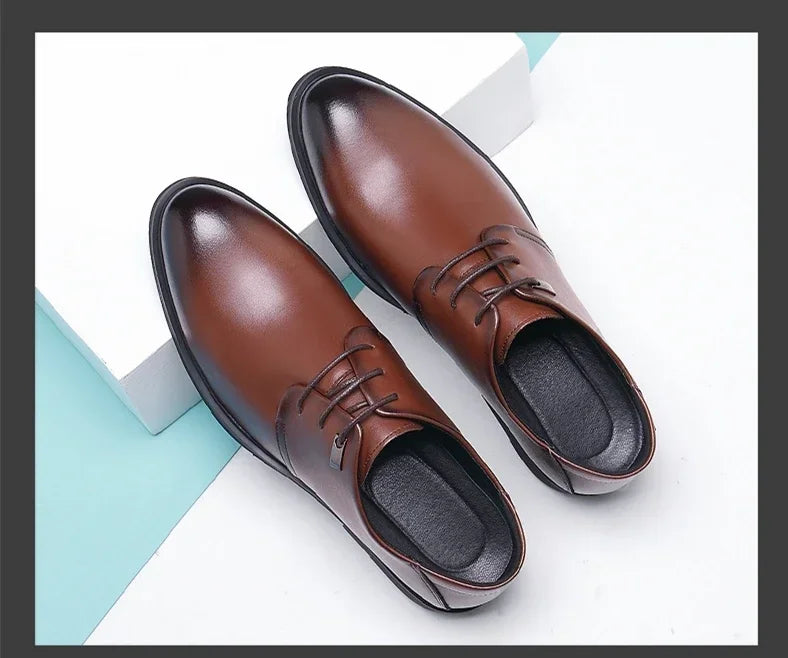 Scarpe Da Uomo Con Aumento Altezza 6 Cm Traspiranti Con Soletta Invisibile Per Uso Quotidiano