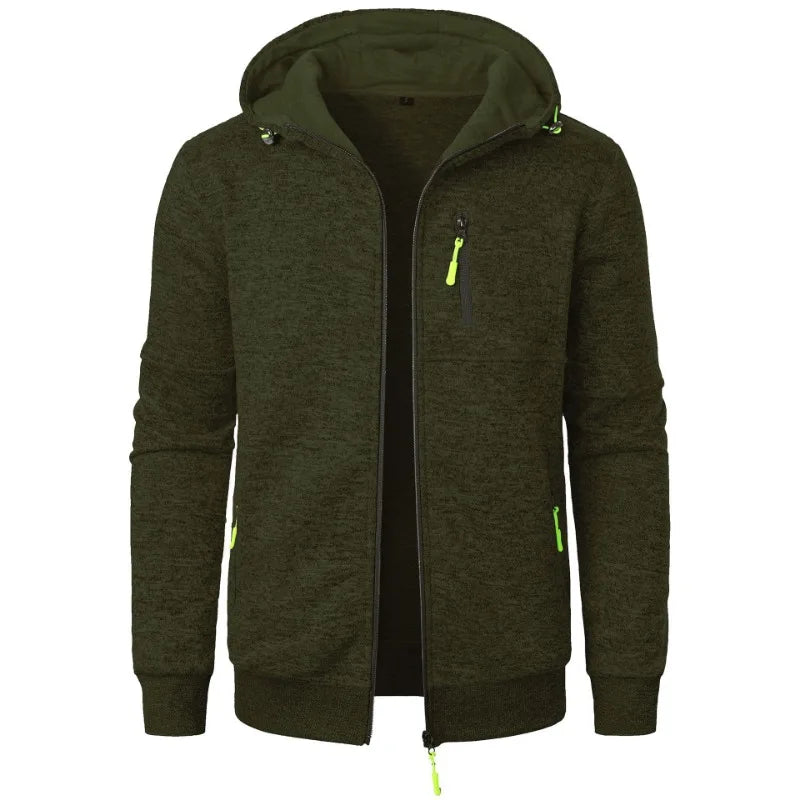 Felpa Da Uomo Con Cappuccio Oversize Cerniera Streetwear Maniche Lunghe Calda Giacca Invernale Da Esterno