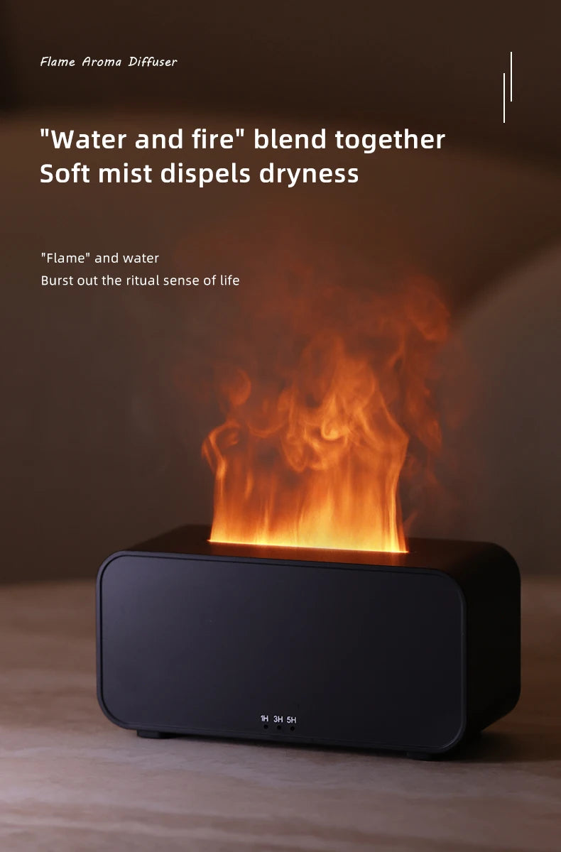 Nuovo Mini Diffusore di Aroma Umidificatore Ad Ultrasuoni Freddo Mist Maker Fogger LED Olio Essenziale Fiamma Lampada Difusore