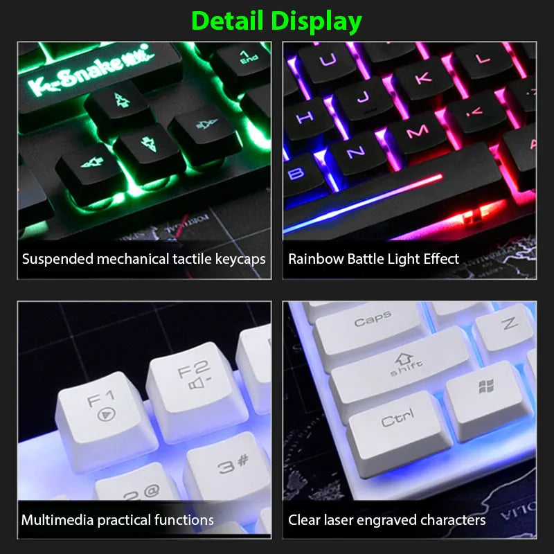 Set Tastiera E Mouse KM320 Retroilluminata Luminosa Da Gaming Impermeabile Bluetooth Per PC Laptop
