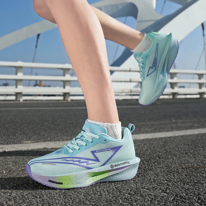 Scarpe Da Corsa Carbon Board Specialità Maratona Uomo Donna Traspiranti Leggere Antiscivolo Sneakers