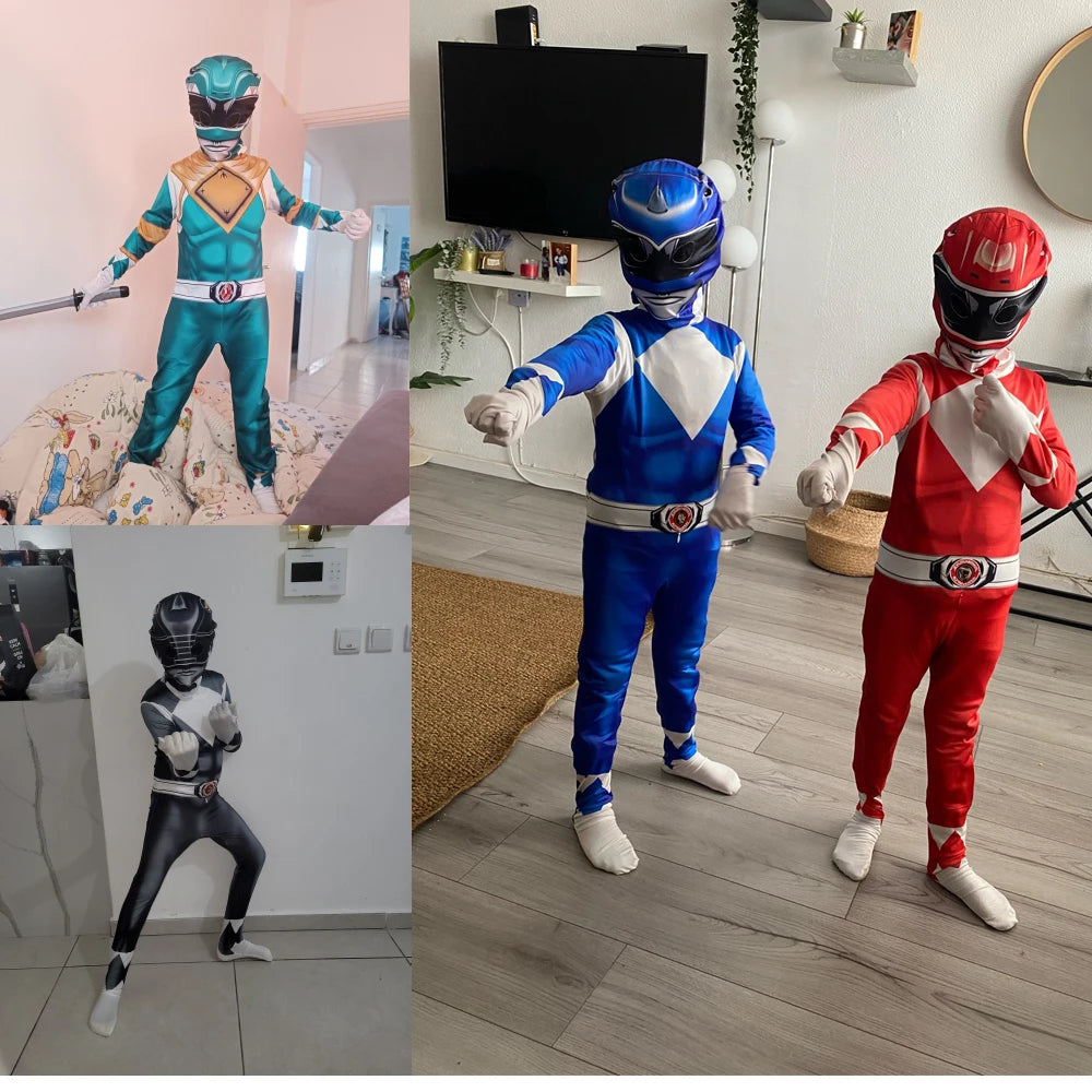Costume Cosplay Morpher Supereroe Samurai Sentai Shinkenger Rangers Halloween Maschera Per Uomo Ragazzo