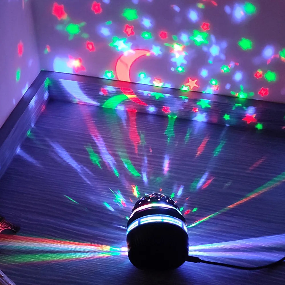 Luci Del Cielo Stellato A LED USB 5V Notturne Per Camera Da Letto Proiettore Atmosfera Decorativa Girevole A 360 Gradi