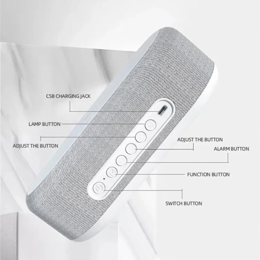 Sveglia Dock Caricabatterie Wireless Con Lampada Notturna E Termometro Da Scrivania Per iPhone 17 16 15 14 13