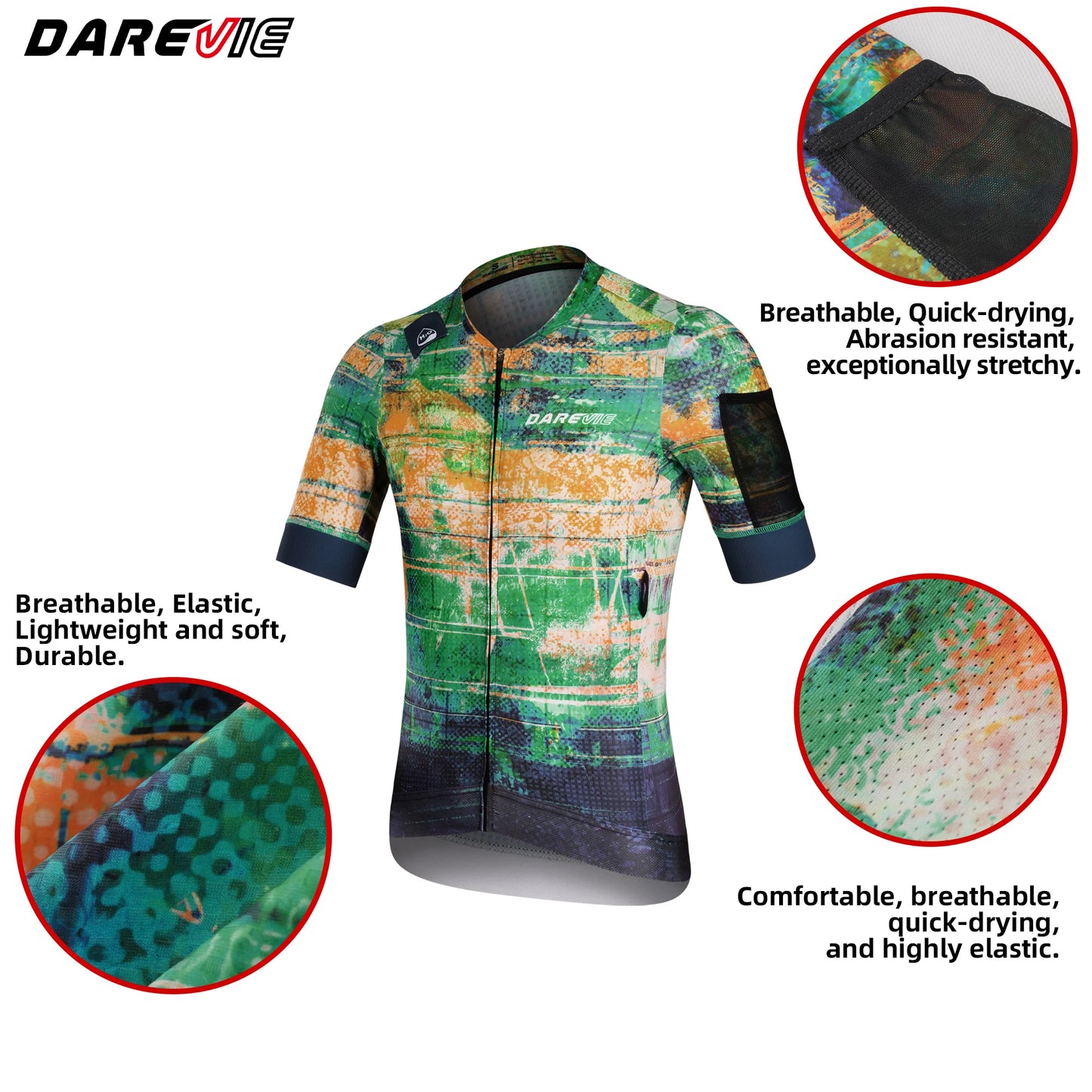 Maglia Ciclismo Uomo Quick Dry Antiscivolo Professionale Traspirante Con Tasche Idratazione