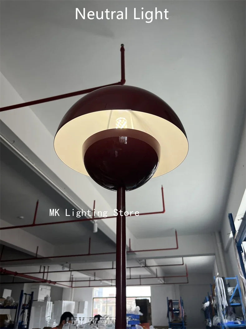 Lampada Da Terra Danish Bud Con Lampadina E27 Per Illuminazione Luce Da Tavolo E Scrivania In Ferro