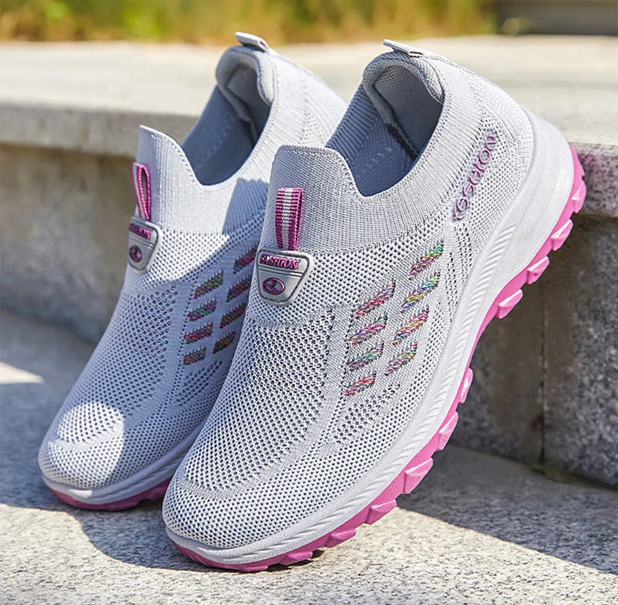 TaoBo scarpe da passeggio 2023 estate nuove scarpe da donna traspiranti senza pizzo suola morbida calzini Sneakers Comfort scarpe sportive da donna Tennis
