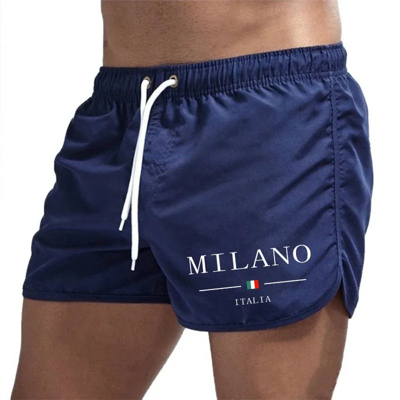 Pantaloncini Da Spiaggia Da Uomo Estivi 2025 Con Stampa Urbana E Asciugatura Rapida Per Nuoto E Surf